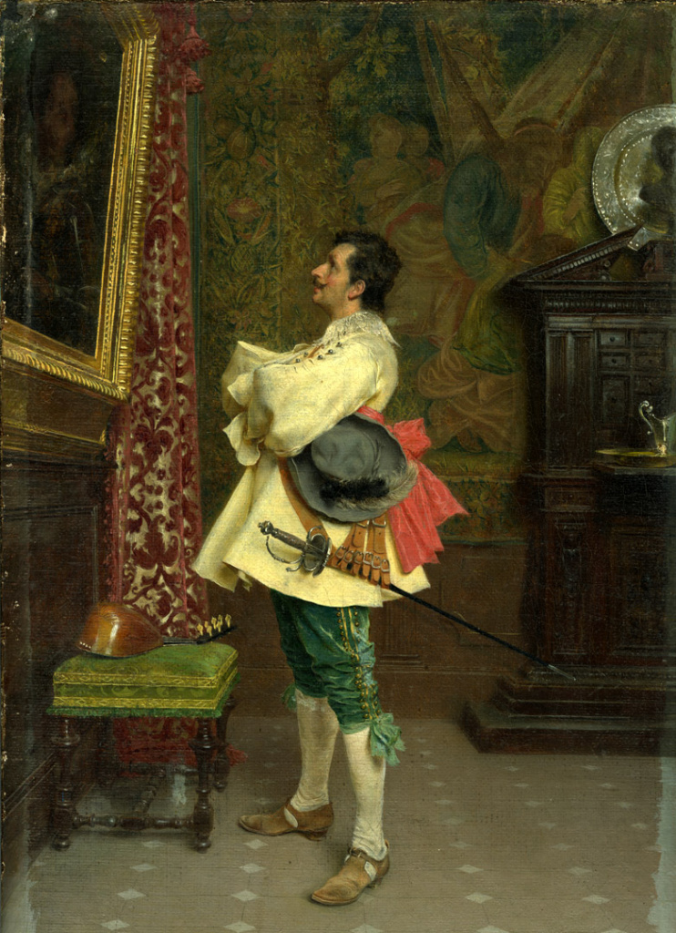 Тито Конти (1842 - 1924). Перед портретом