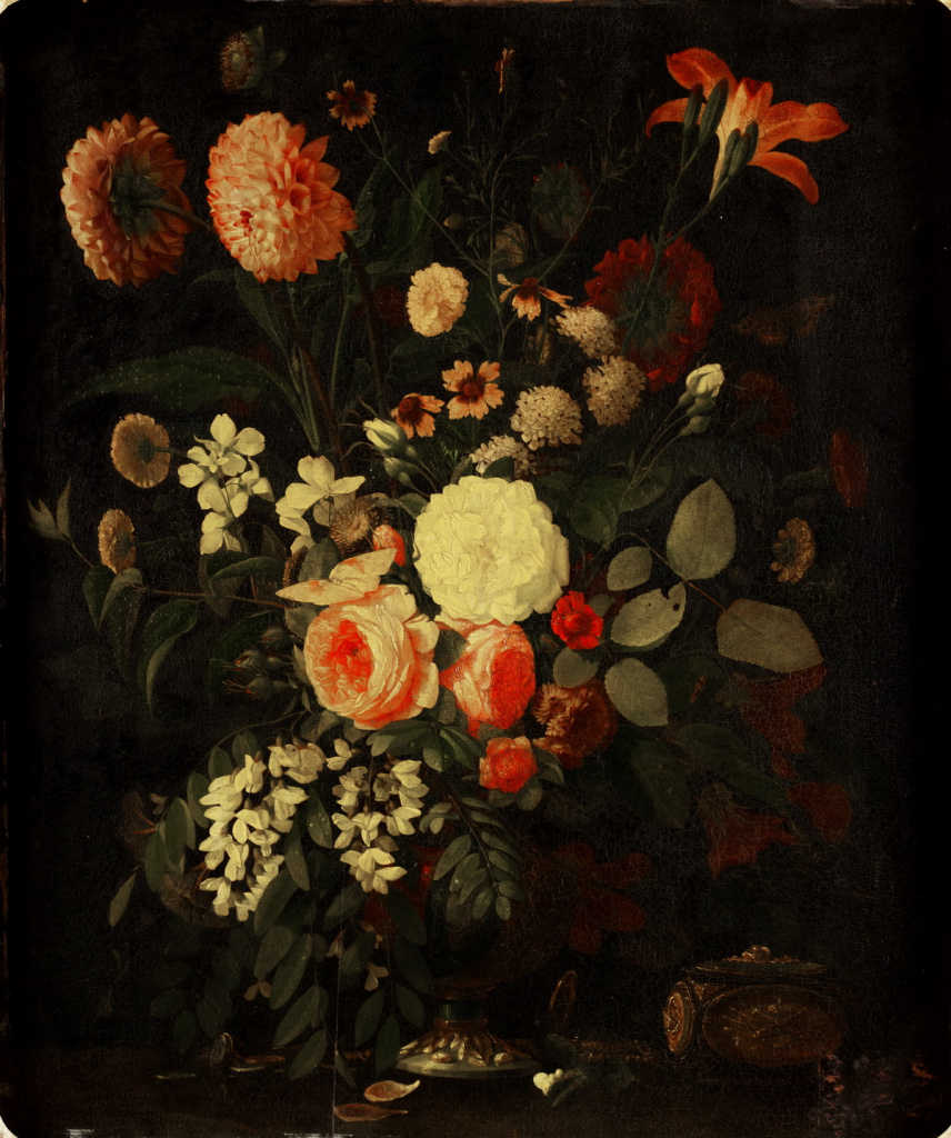02. Рейсх, Рахель 1664-1750 приписывается Цветы, парная Д.м. 71х59,5 маленькая.jpg